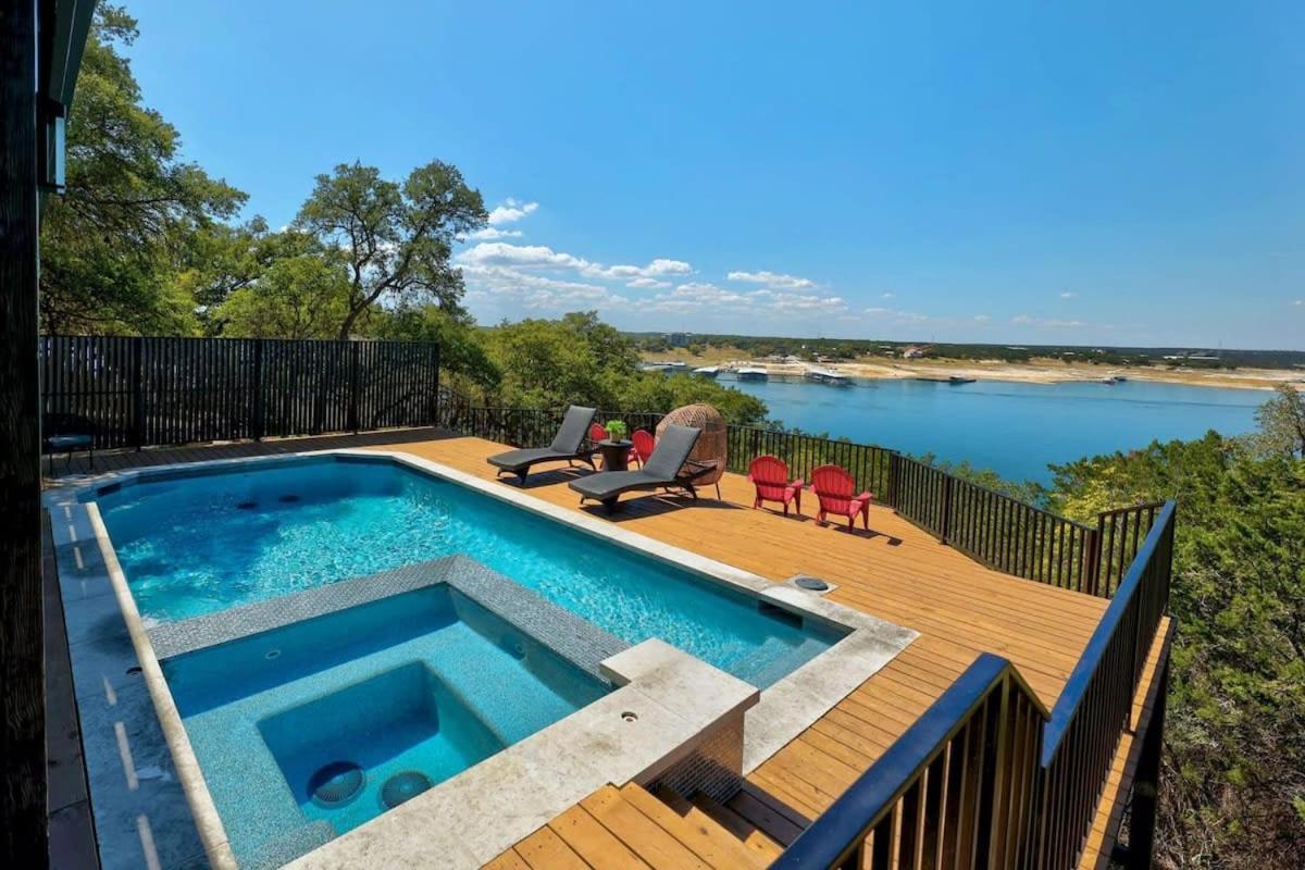 Atlantis On Lake Travis Pool Hot Tub Dock Villa Leander Luaran gambar